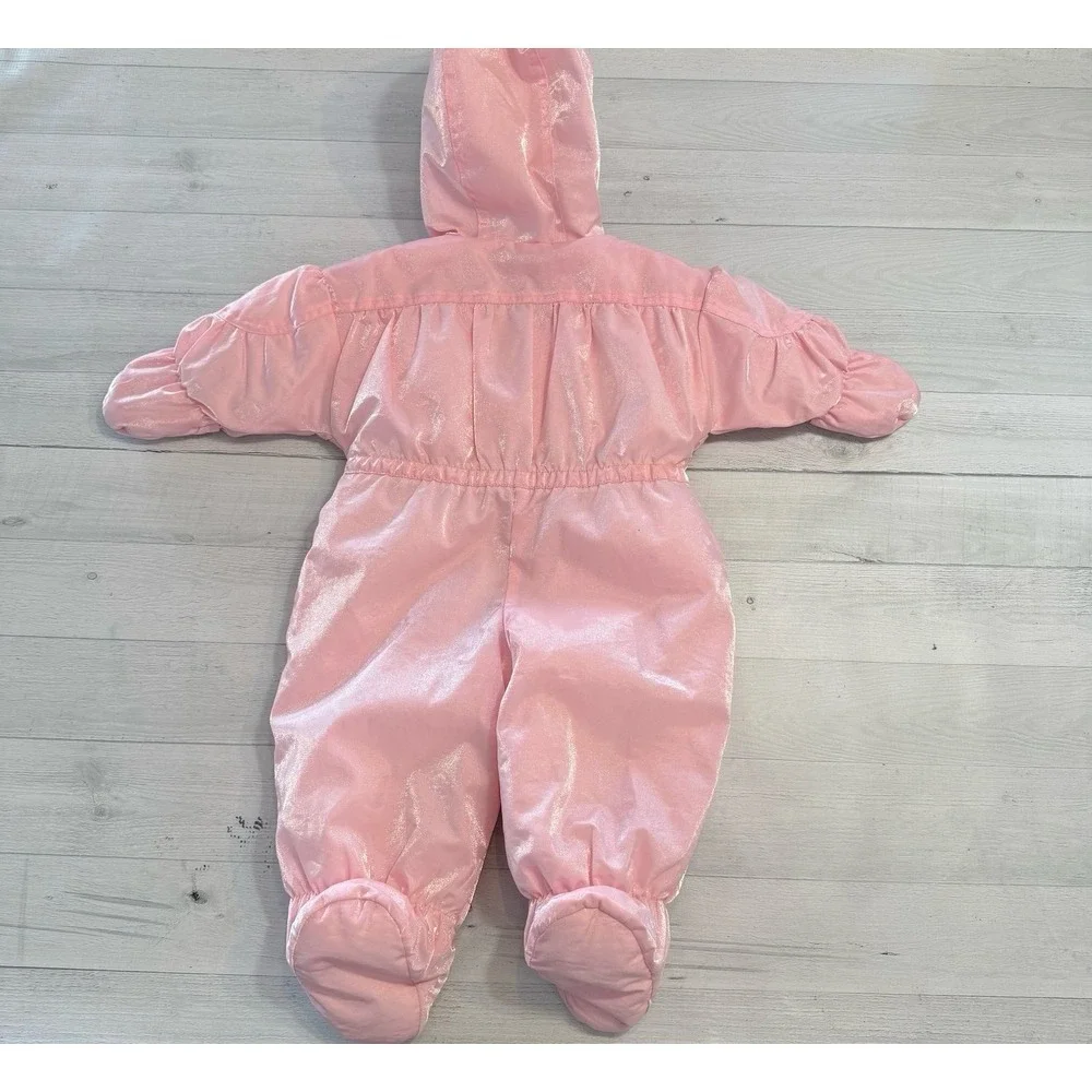 OshKosh B'Gosh baby girls pink shimmer‎ bunting snowsuit 6/9 months